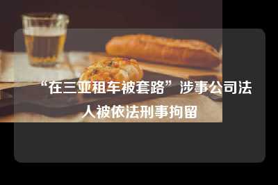 “在三亚租车被套路”涉事公司法人被依法刑事拘留