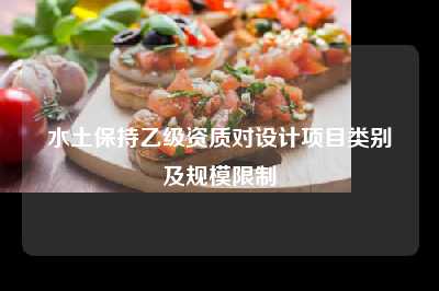 水土保持乙级资质对设计项目类别及规模限制