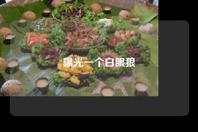 曝光一个白眼狼